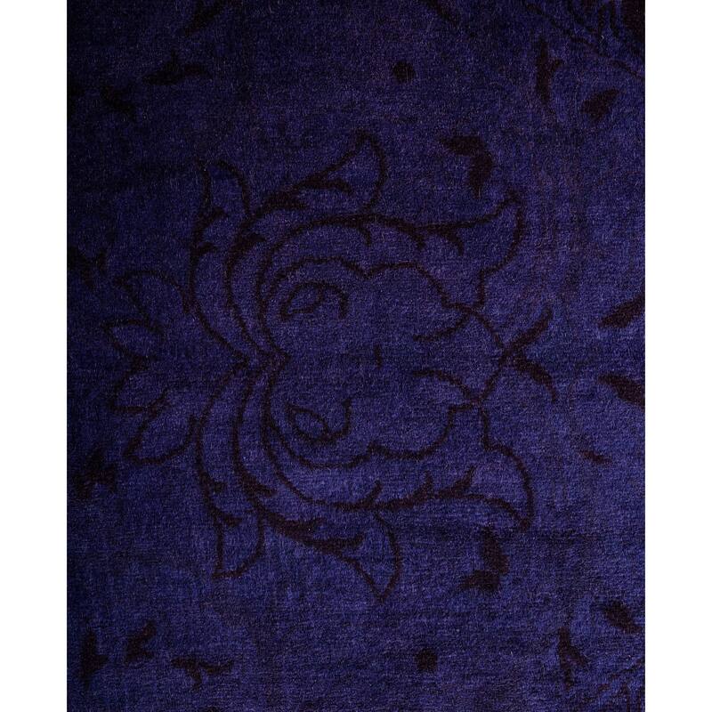 Overdyed One-of-a-Kind Hand-Knotted Area Rug - Purple - 8' 2" x 10' 4"
