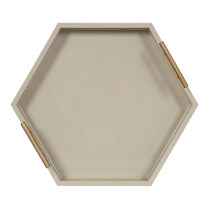 Kate and Laurel Lipton Hexagon Decorative Tray - 18x18