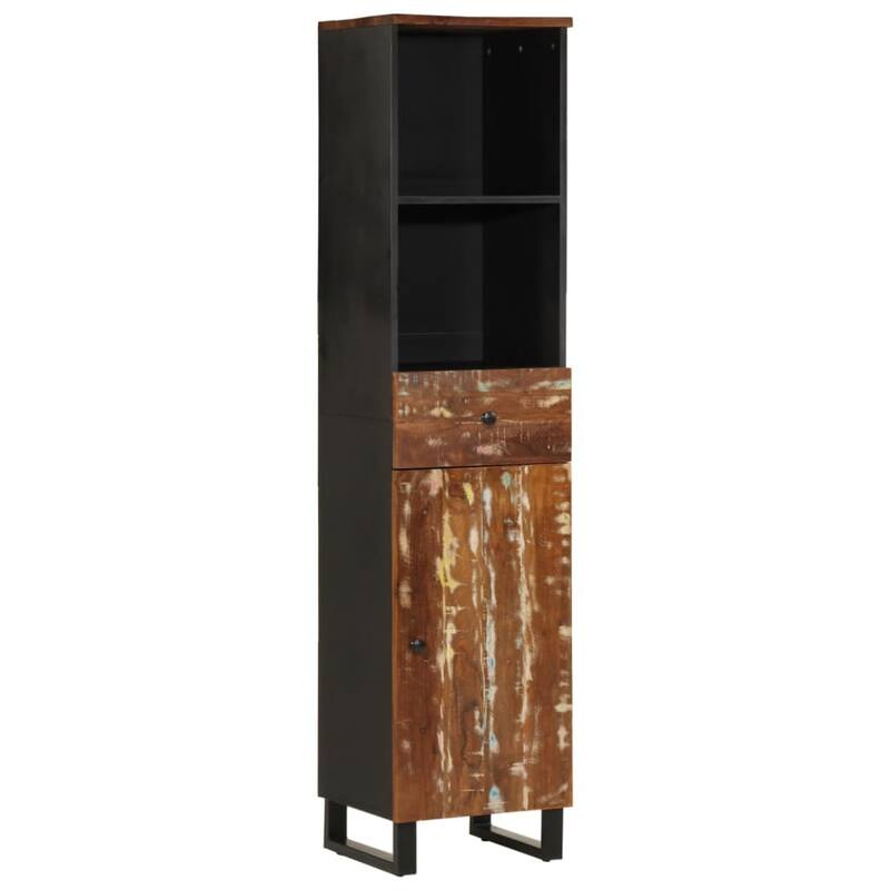 vidaXL Bathroom Cabinet Solid Mango Wood 63 in high Modern - Multicolor
