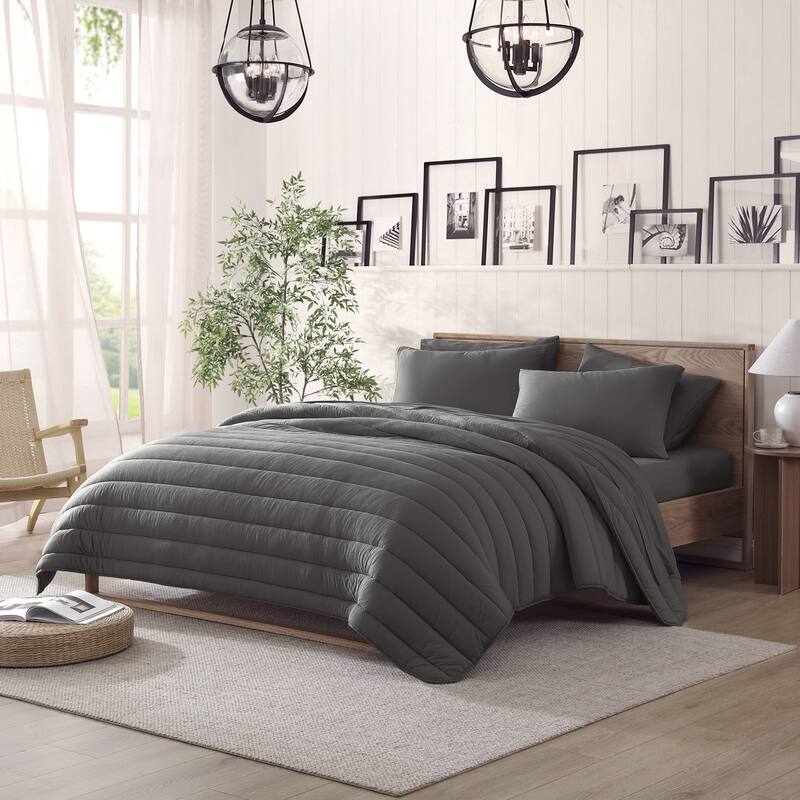 Pure Beech TENCEL™ Modal Jersey Comforter Set - Charcoal - Full
