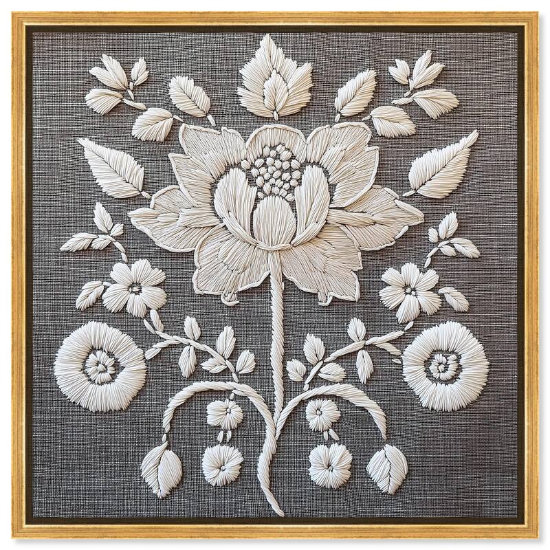 Stitched Symmetry II Canvas by Art Remedy - Gold - 24" x 24"