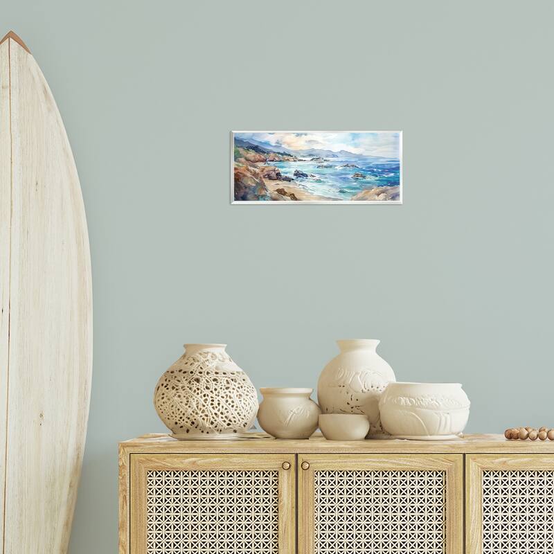 Stupell Blue Toned Beach Edge Wall Plaque Art Design By Heidi Kuntz