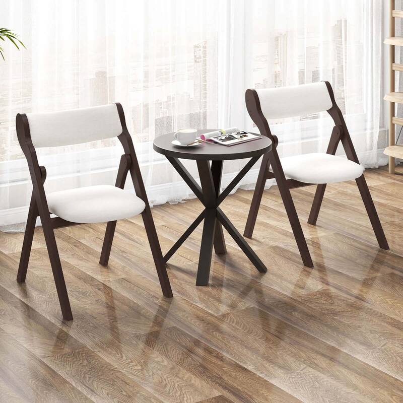 Costway Set of 2/4 Folding Chairs with Comfy Padded Backrest & Seat