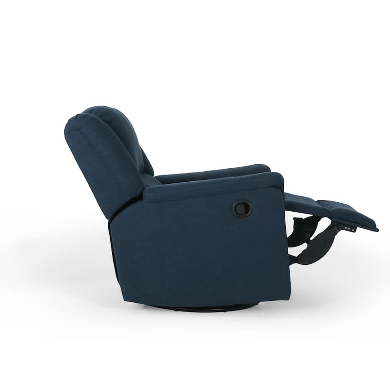 Glider Recliner With Swivel, Contemporary Chair with Upholstery