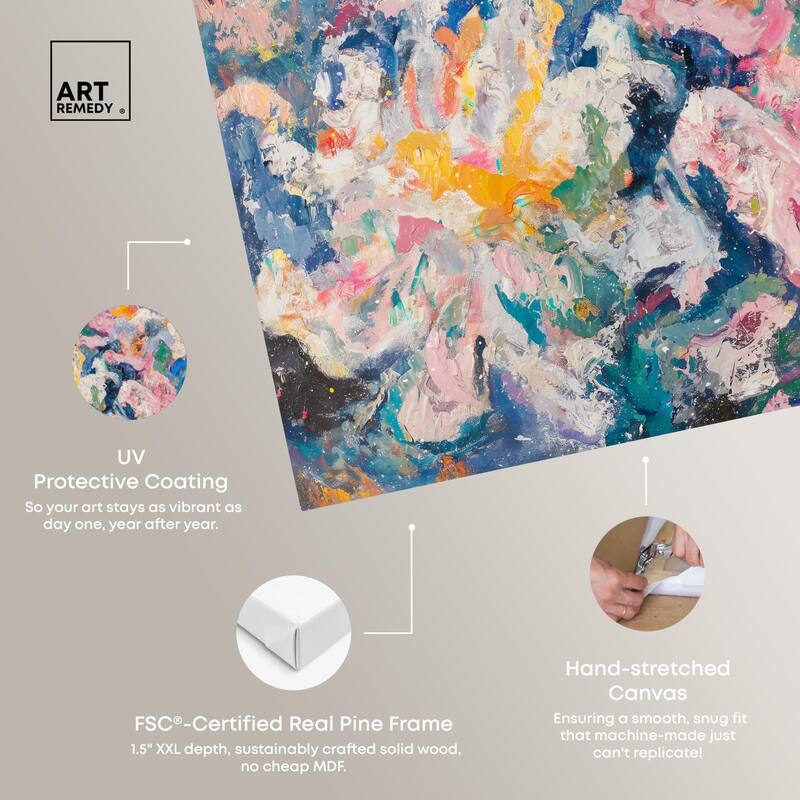 Pastel Riot II Canvas by Art Remedy, Gallery Wrapped
