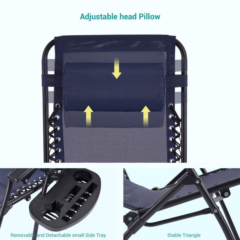 Bonosuki Patio Zero Gravity Chair Foldable Recliner Lounge Chair