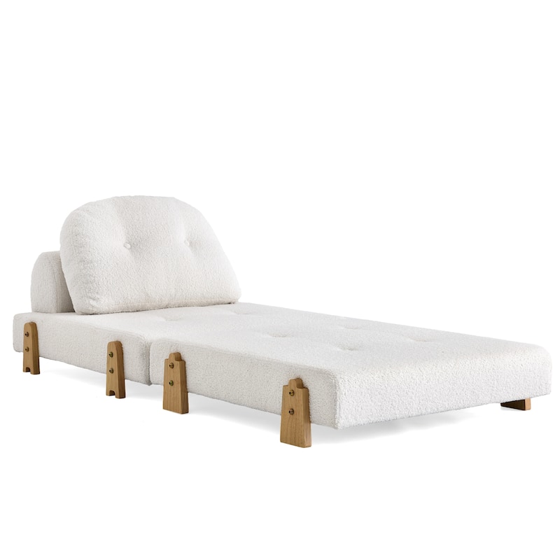 Christopher Knight Home - Lunessa Modern Upholstered Folding Ottoman with Backrest and Convertible Sleeper Design