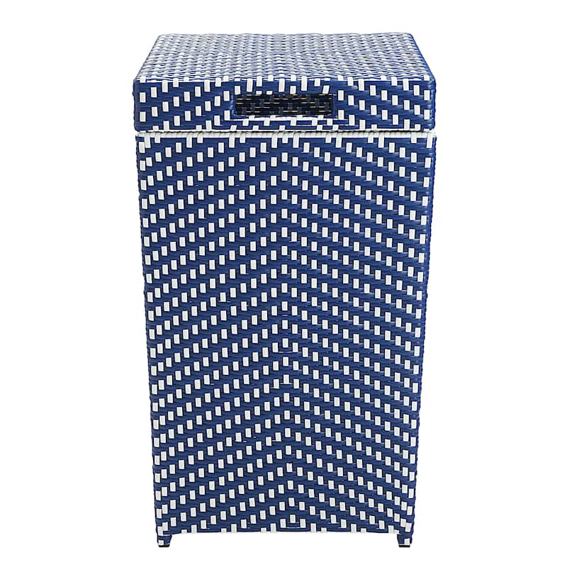 Courtnie Contemporary Wicker Outdoor Poolside Towel Hamper by Furniture of America