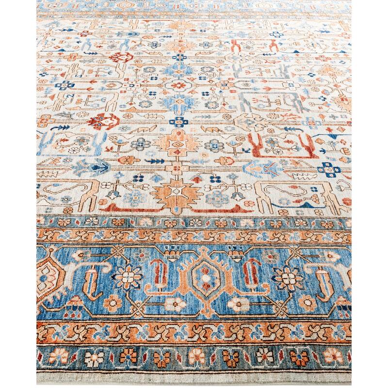 Serapi One-of-a-Kind Hand-Knotted Area Rug - Gray - 10' 1" x 13' 9"