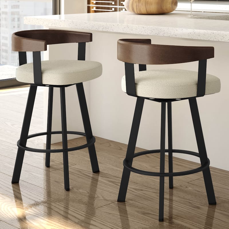 Amisco Lars Swivel Counter and Bar Stool