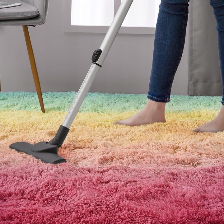 Shaggy Home Decor Carpet Luxury Gradient Rug for Living Room Bedroom