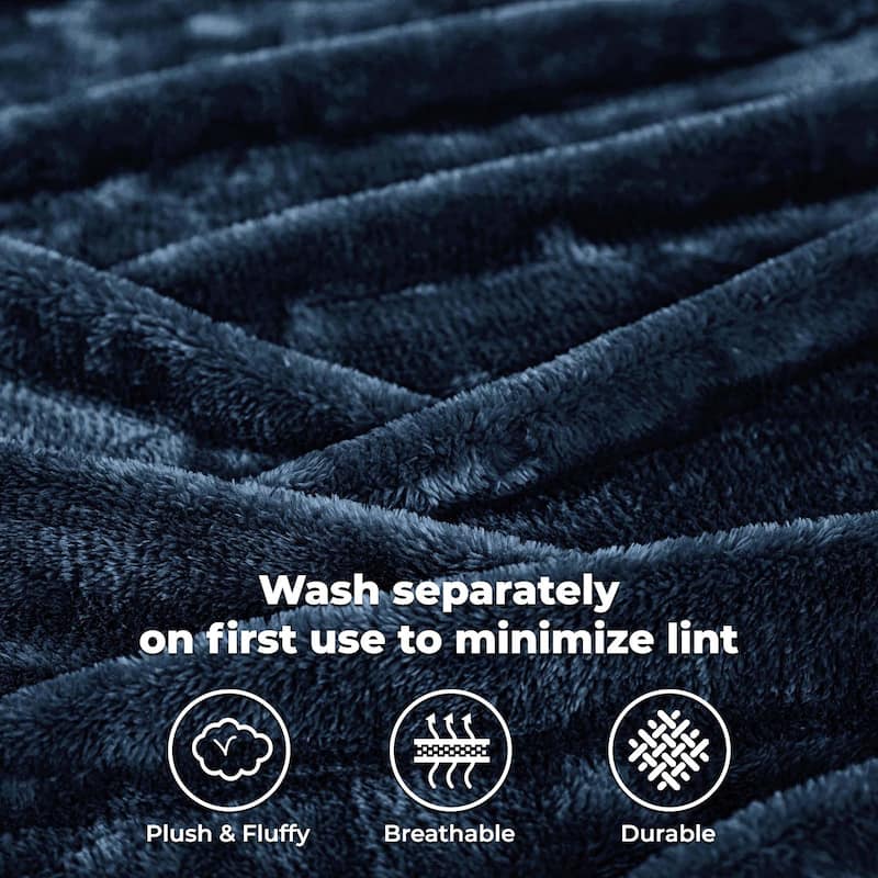 Simply Essential Plush Medium Weight Classic Solid Fleece Blanket