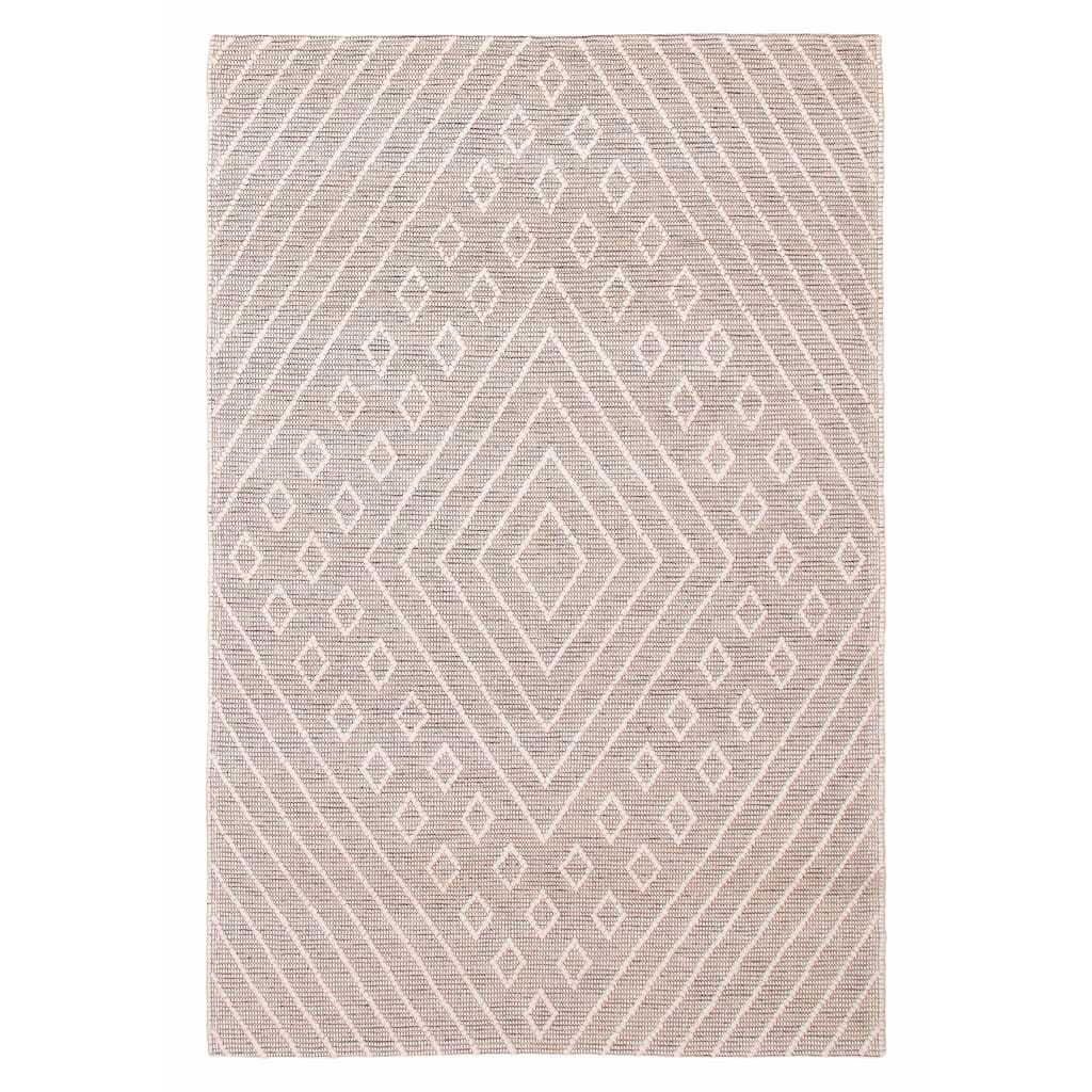 ECARPETGALLERY Braid weave Sienna Grey Wool Rug - 6'0 x 9'0