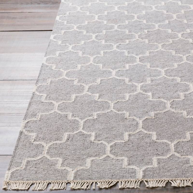Hand-Woven Tegan Moroccan Trellis Reversible Area Rug