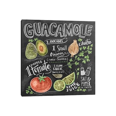 iCanvas "Guacamole Recipe" by Lily & Val Canvas Print