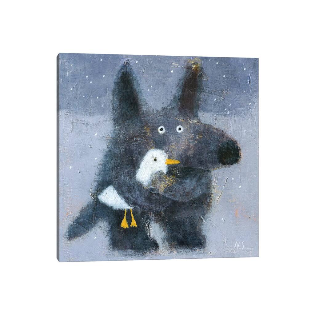 iCanvas "The Wolf Hugs The Duck" by Natalia Shaloshvili Canvas Print