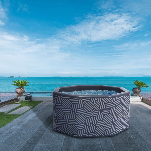 JLeisure Avenli 940L 67 Inch 5 Person Inflatable Hexagon Hot Tub