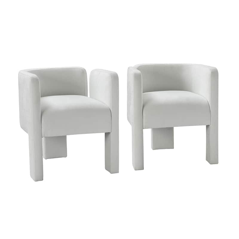 Eugen Modern Dining Chair With Three-legged Design Set Of 2 By HULALA HOME