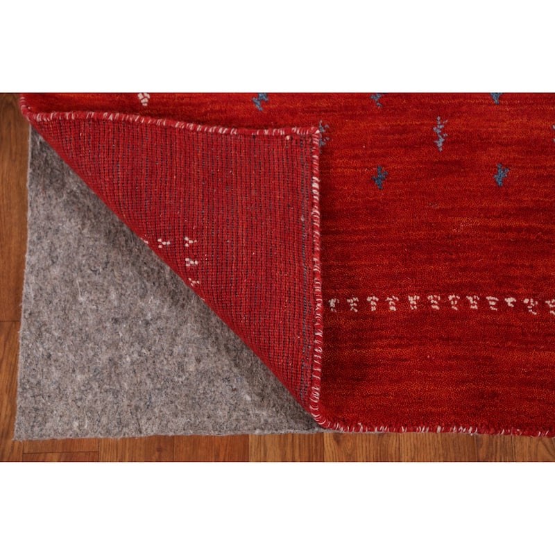 Hand Knotted Oriental 100% Wool Carpet Tribal Tribal Oranges & Rust Gabbeh Area Rug - 6' 5'' X 4' 8''