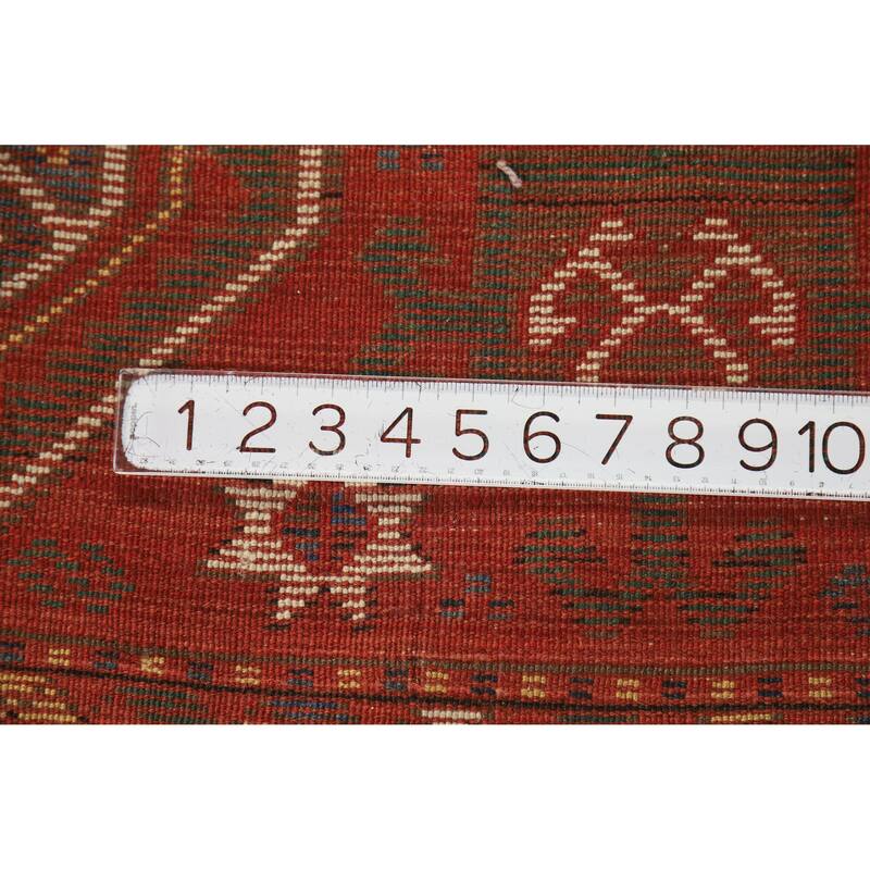 Hand Knotted Oriental 100% Wool Carpet Traditional Tribal Red Caucasian Area Rug - 5' 7'' X 3' 7''