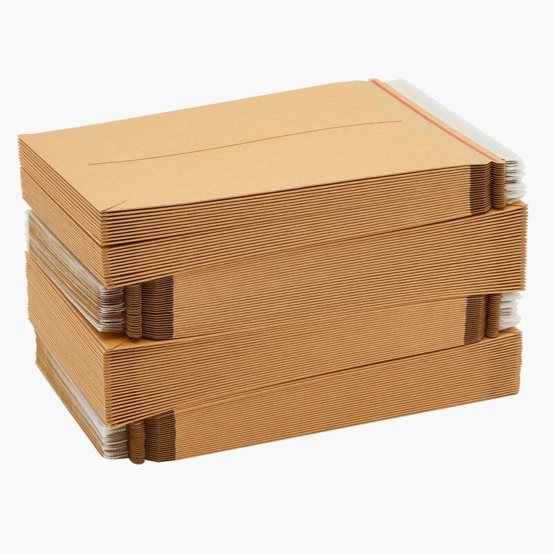 Stockroom Plus 100 Pack Bulk Rigid Mailers, 9 x 11.5" Stay Flat Cardboard Mailing Envelopes