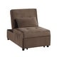 preview thumbnail 14 of 25, Daria 4-in-1 Convertible Futon Lounge Chair Brown