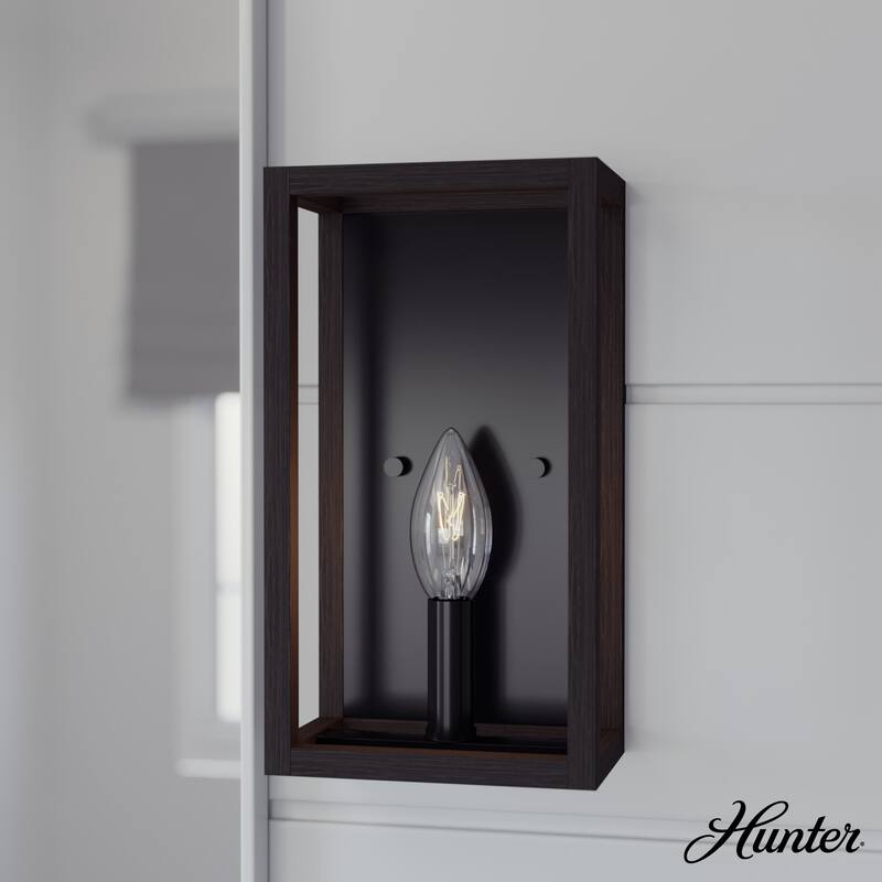 Hunter Squire Manor 1-Light Wall Sconce - Hallway, Bathroom, Bedroom - Modern Farmhouse, Transitional - Damp Rated!