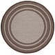 preview thumbnail 71 of 140, SAFAVIEH Courtyard Vickie Indoor/ Outdoor Waterproof Patio Backyard Rug 5'3" Round - Grey/Brown