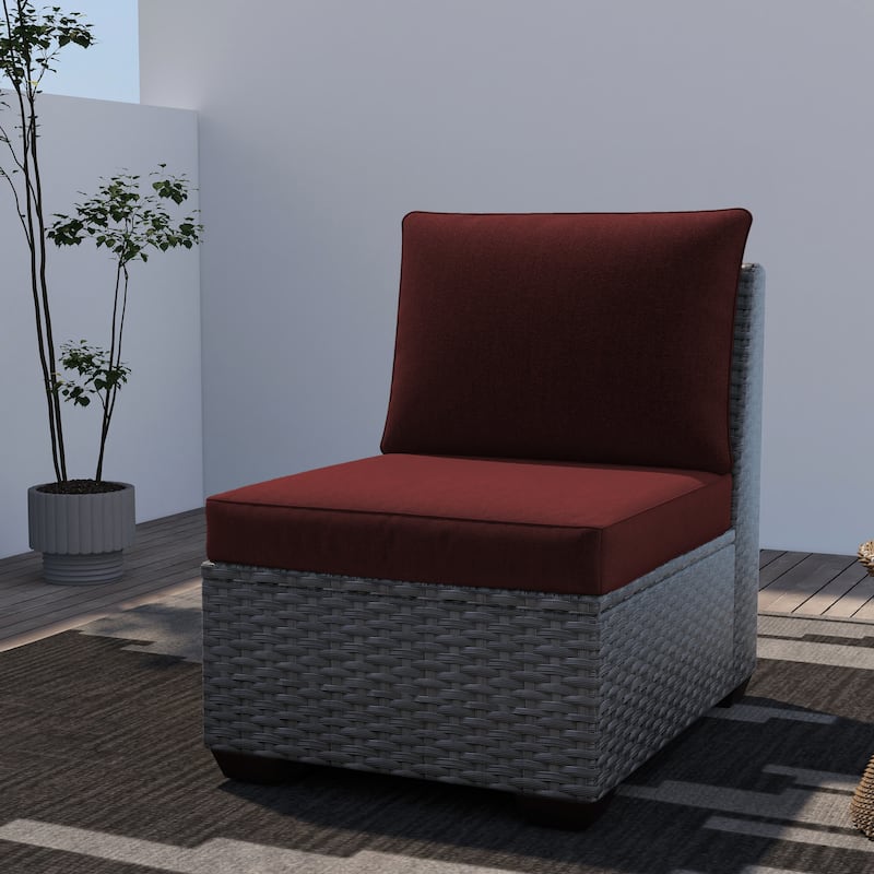 Sunbrella Fabric Outdoor Chair Seat Cushion Set - Polyester - 18-Polyester