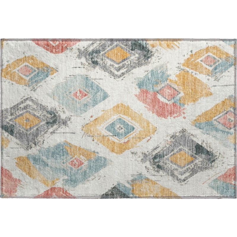 Premium Washable Super Soft Modern Diamonds Mayfield Rug