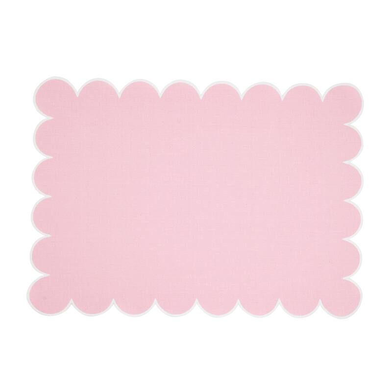 Eco Scallop Border Placemat (Set of 4) - 14"x20" - Pink