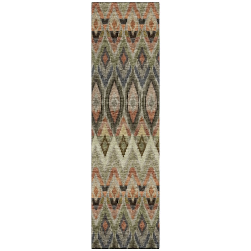 Machine Washable Indoor/ Outdoor Chantille Geometric Boho Rug