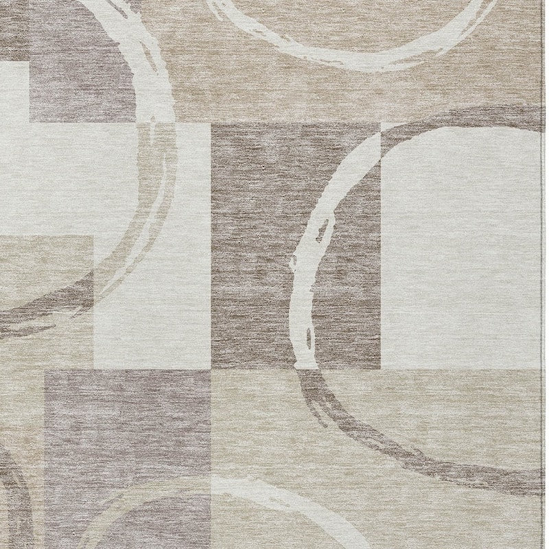 HomeRoots Geometric Modern Rectangle Outdoor Rug