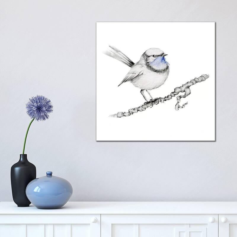 iCanvas "Royal Blue Bird" by Joanna Haber Canvas Print - 18x18x1.5