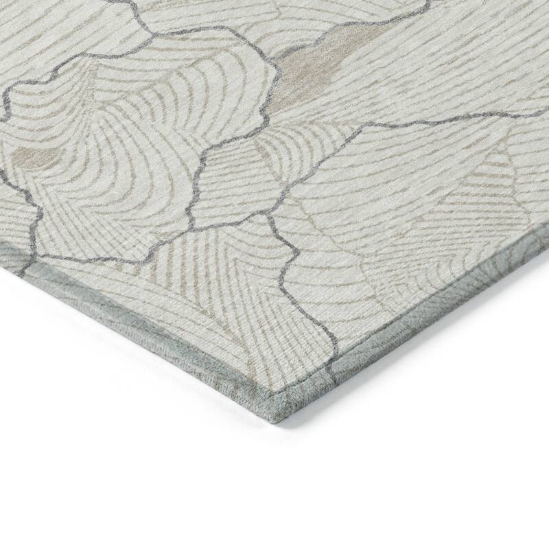 HomeRoots Abstract Transitional Rectangle Outdoor Rug