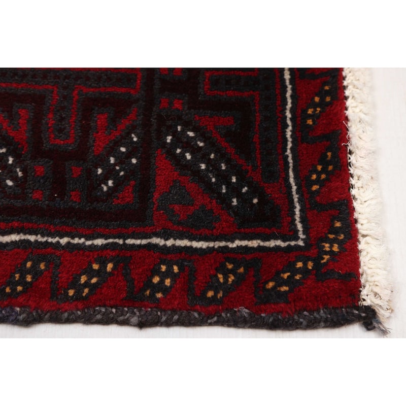 ECARPETGALLERY Hand-knotted Teimani Beige, Red Wool Rug - 3'2 x 6'1