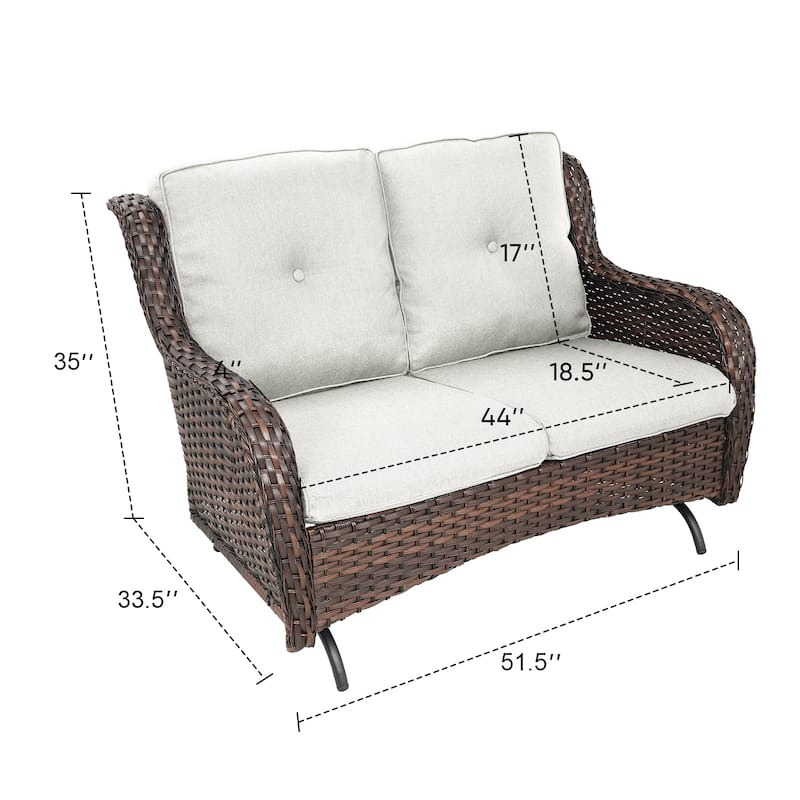 Outdoor Glider Sofa Funitre Set