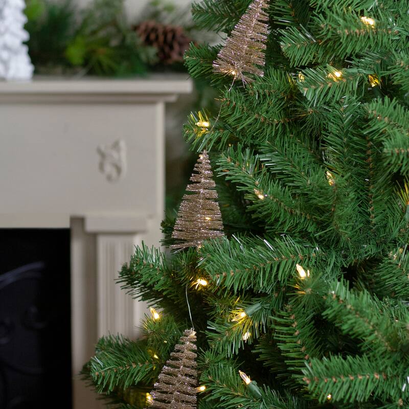 6.75' LED Lighted B/O Mini Sisal Tree Christmas Garland - Warm White Lights