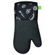 Oven Mitts Silicone Printed 2PK Black - 13