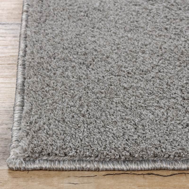 Superior California Shag Solid Plush Non-Slip Indoor Runner or Area Rug