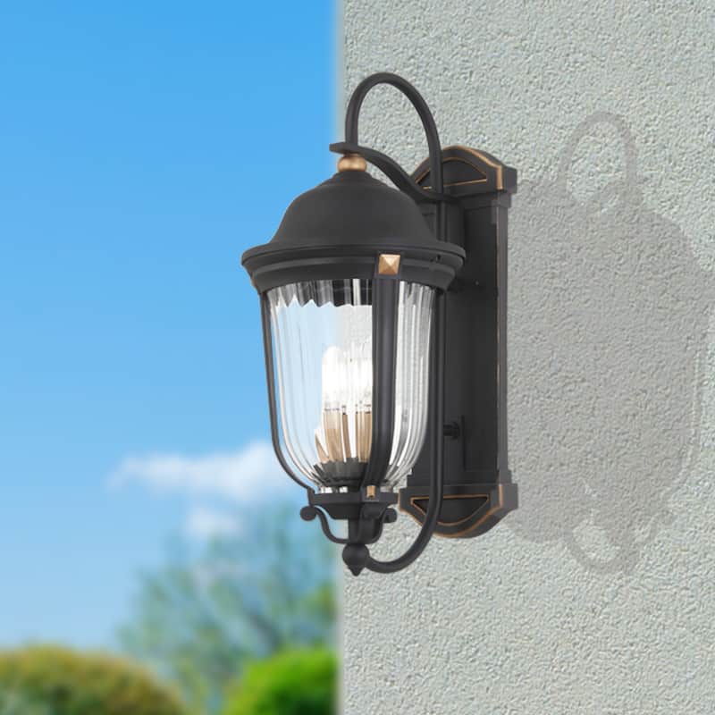 The Great Outdoors Peale Street 4 Light 28" Tall Outdoor Wall Sconce
