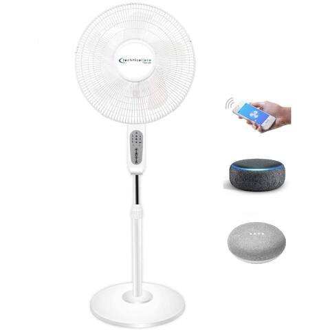 Technical Pro 16" Alexa & Google Home Enabled Oscillating Fan with Smart Home App Wifi