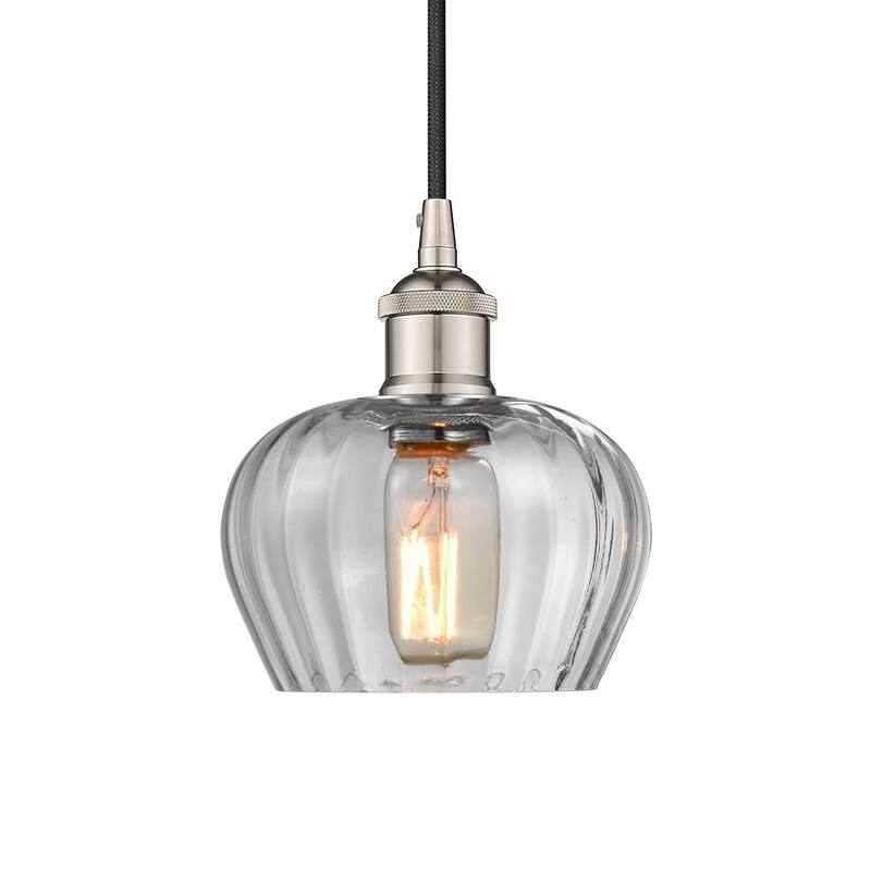 Innovations Lighting 616-1P-8-7 Fenton Pendant Fenton 7" Wide Mini - Polished Nickel / Clear
