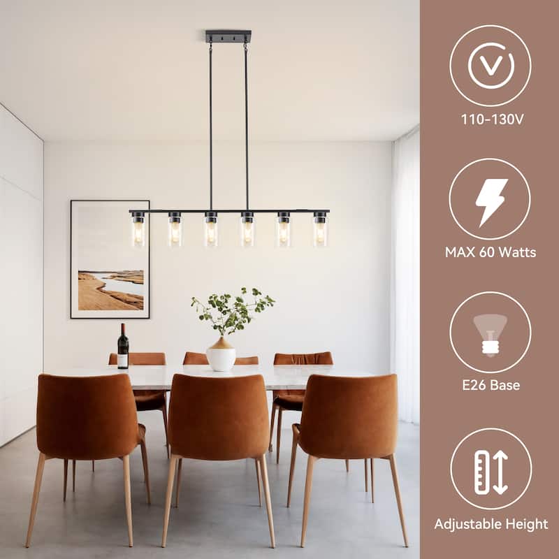Dining Room Light Fixtures Linear Light Fixture Island Lights for Kitchen - 6-Light