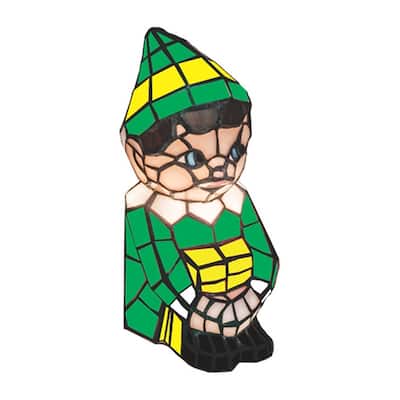 Meyda Tiffany 253424 Elf 10" Tall Green and Yellow Novelty Specialty
