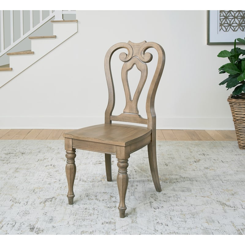 Magnolia Manor 5 Piece Pedestal Table Set