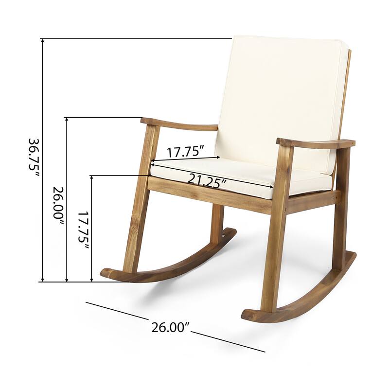 Candel Outdoor Acacia Wood Rocking Chair (Set of 2) by Christopher Knight Home