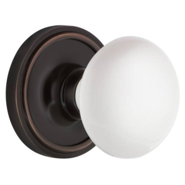 Nostalgic Warehouse Vintage White Porcelain Dummy Door Knob Set with