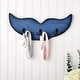 preview thumbnail 3 of 4, Whale Tail Wall Hook for Nursery, Nautical Home Decor (15.5 x 6.75 x 1 in, Blue)