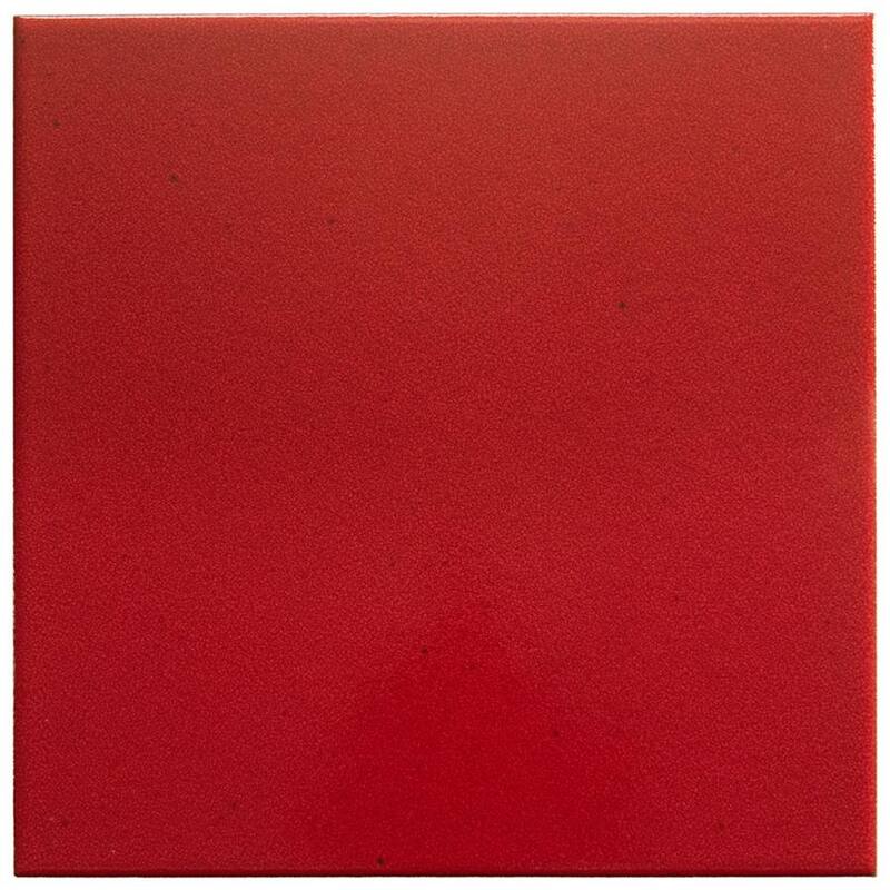 Merola Tile Monocolor Premium Rojo Volcan 7-7/8" x 7-7/8" Ceramic Floor and Wall Tile